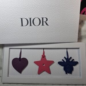 Dior Purple, Pink, and Blue Leather Charms